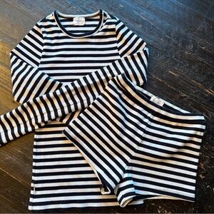 Kut from the Kloth Black and White Striped Knit Set